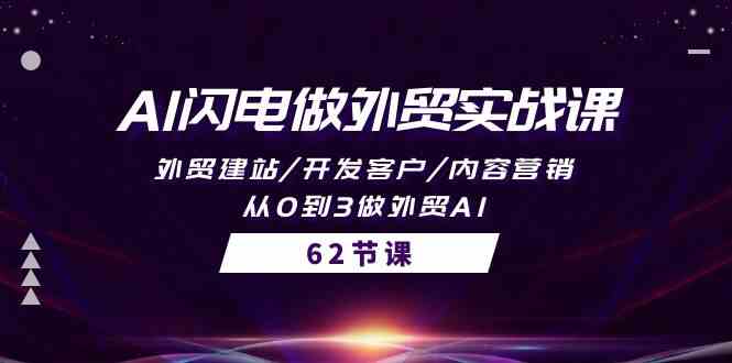 掌握外贸AI闪电实战技巧：建站、客户开发、内容营销全攻略！-臭虾米项目网