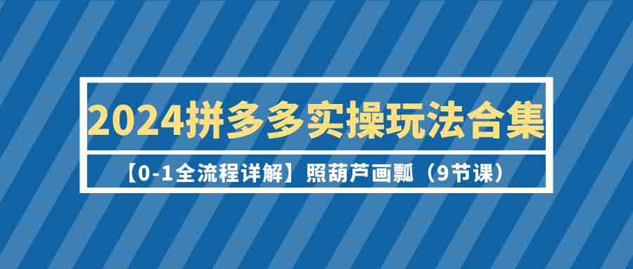 探索2024拼多多实操玩法合集：详解全流程，照葫芦画瓢-臭虾米项目网