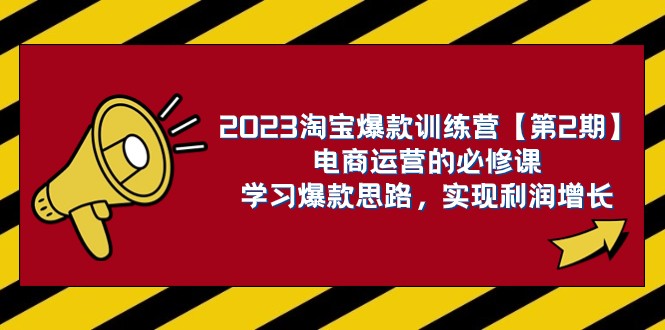 2023淘宝爆款课程：电商运营必备技能，提升销量、实现利润增长-臭虾米项目网