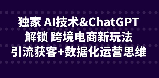 A站内流量获取方案：基于AI技术与GPT的跨境电商新营销策略-臭虾米项目网