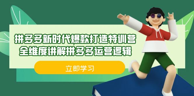 掌握拼多多运营逻辑的必备课程：拼多多爆款打造特训营全面解析-臭虾米项目网