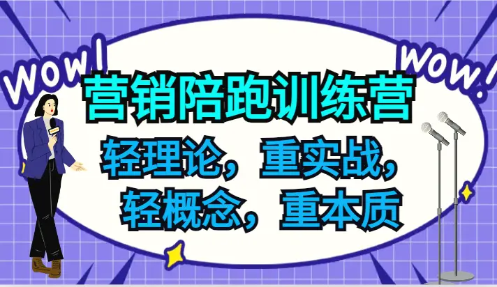 营销陪跑训练营，轻理论，重实战，轻概念，重本质，适合中小企业和初创企业的老板-臭虾米项目网