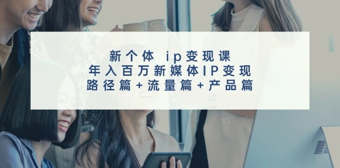 新个体ip变现课，年入百万新媒体IP变现，路径篇 流量篇 产品篇-臭虾米项目网