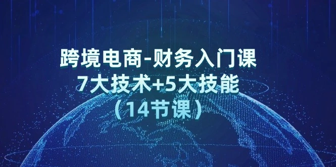 跨境电商财务入门课：7大技术 5大技能（14节课）-臭虾米项目网