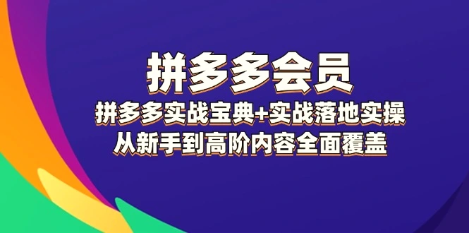 拼多多会员实战宝典 实战落地实操，从新手到高阶内容全面覆盖-臭虾米项目网