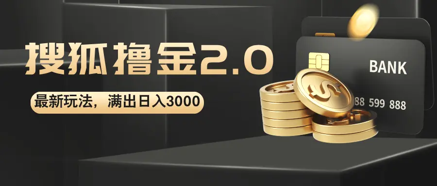 搜狐撸金2.0最新玩法，无脑日入3000 ，可无限扩大-臭虾米项目网