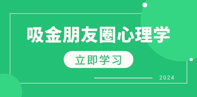 朋友圈吸金心理学：揭秘心理学原理，增加业绩，打造个人IP与行业权威-臭虾米项目网