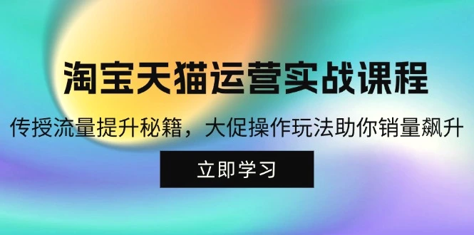 淘宝&天猫运营实战课程，传授流量提升秘籍，大促操作玩法助你销量飙升-臭虾米项目网