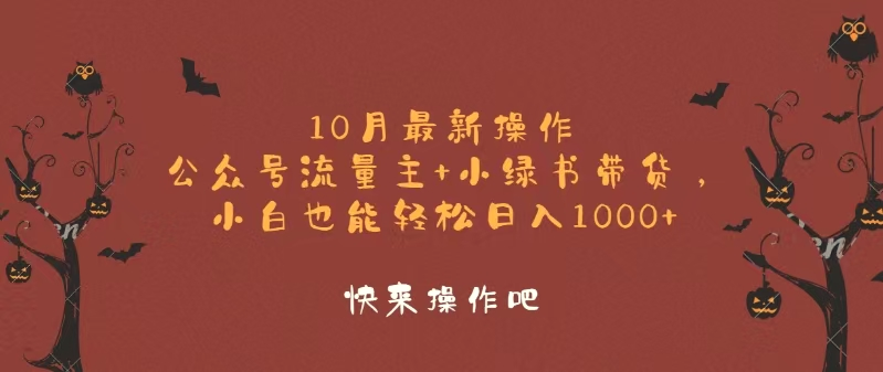 10月最新操作，公众号流量主 小绿书带货，小白轻松日入1000-臭虾米项目网