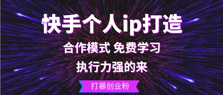 快手个人ip打造：执行力强的来打暴创业粉-臭虾米项目网