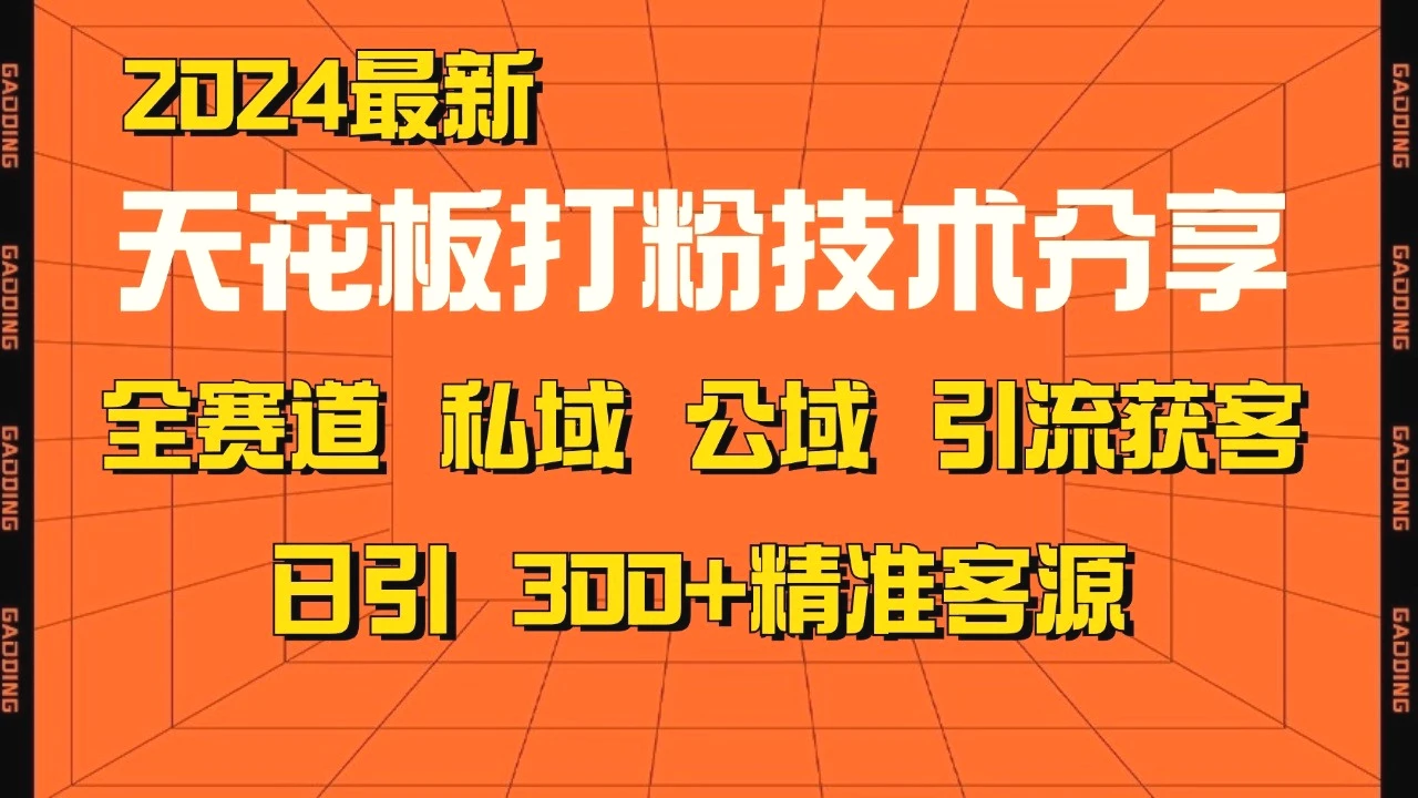 天花板打粉技术分享，野路子玩法曝光玩法免费矩阵自热技术日引2000 精准客户-臭虾米项目网