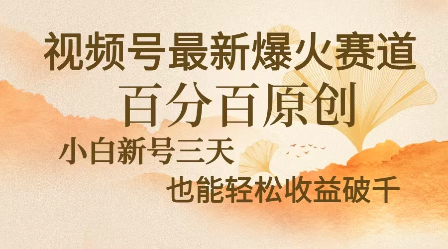 视频号最新爆火赛道，中老年粉深信不疑，百分百原创，新号三天收益轻松…-臭虾米项目网