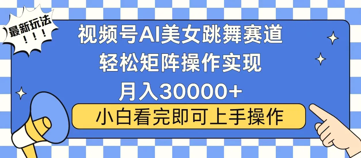 视频号蓝海赛道玩法，当天起号，拉爆流量收益，小白也能轻松月入30000-臭虾米项目网